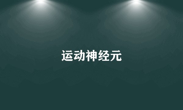 运动神经元