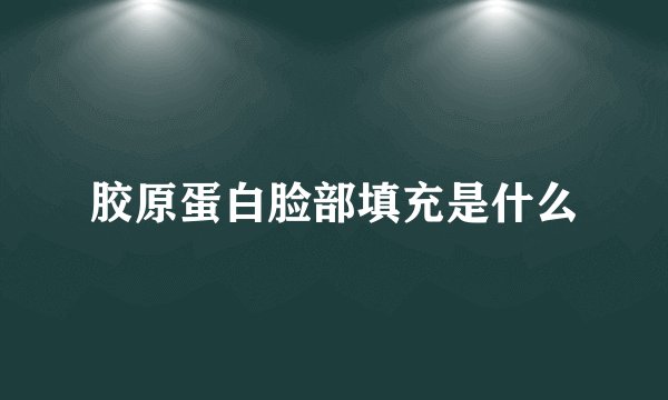 胶原蛋白脸部填充是什么