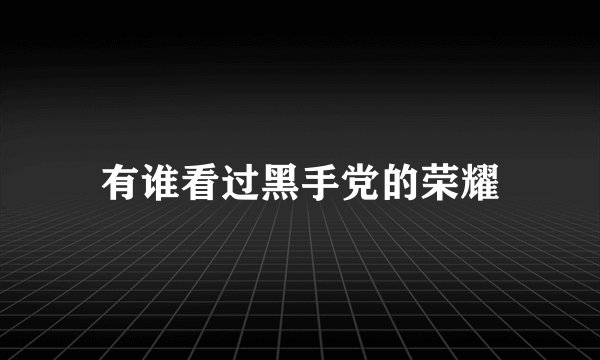 有谁看过黑手党的荣耀