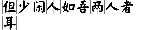 “但少闲人如吾两人者耳”的翻译是什么？