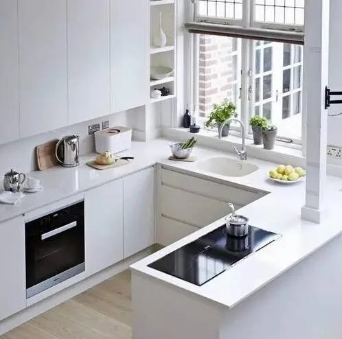 u型橱柜效果图 小户型厨房必备款