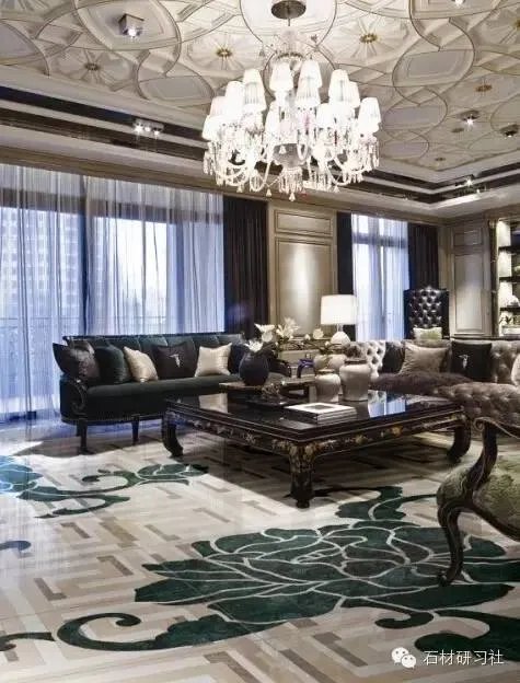 豪华别墅家装大理石装饰运用实景图