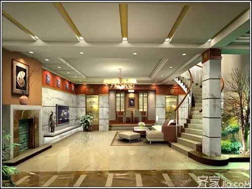 客厅地面拼花装修效果图 欧式装修让空间高端大气上档次