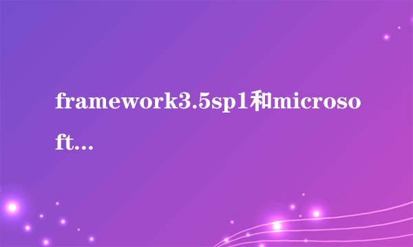 framework3.5sp1和microsoftnetframework3.5有什么区别？