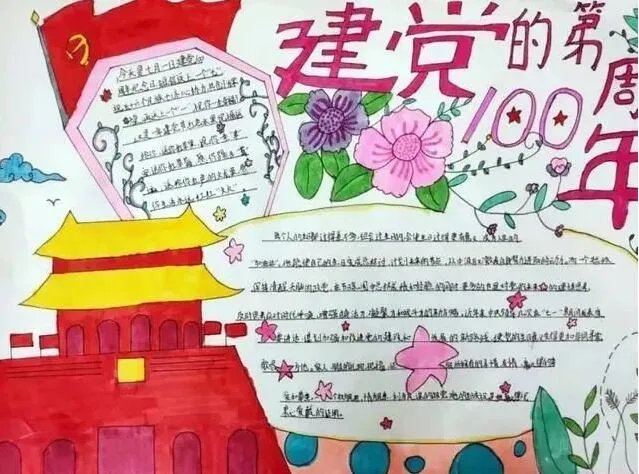 2021庆祝建党100周年手抄报内容 党史手抄报简单又漂亮高清版