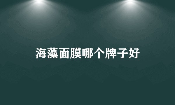 海藻面膜哪个牌子好