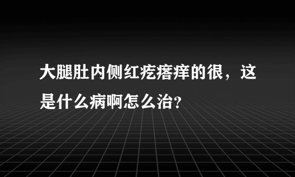 大腿肚内侧红疙瘩痒的很，这是什么病啊怎么治？