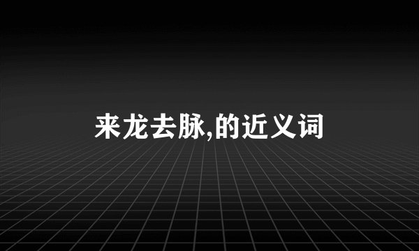 来龙去脉,的近义词