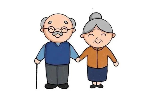 老人简笔画爷爷奶奶？