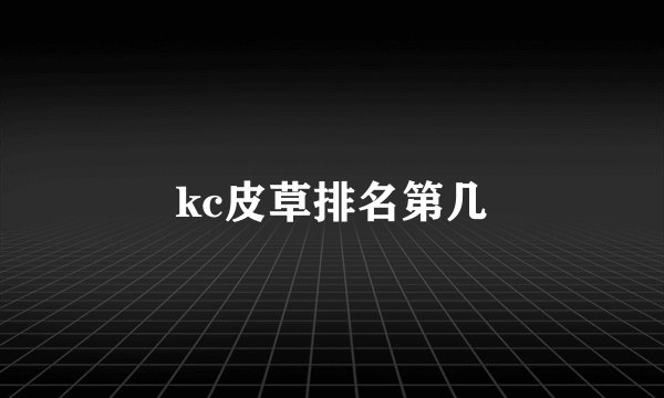 kc皮草排名第几