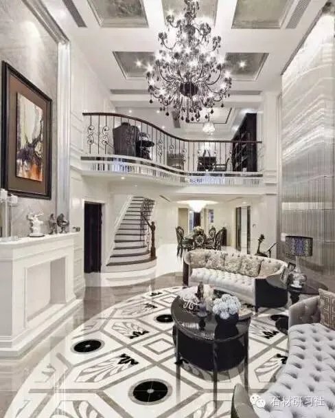 豪华别墅家装大理石装饰运用实景图