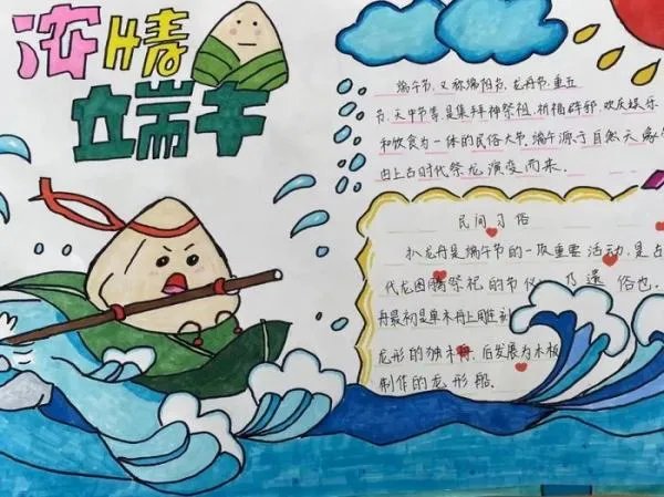 1～3年级端午节手抄报一等奖绘画