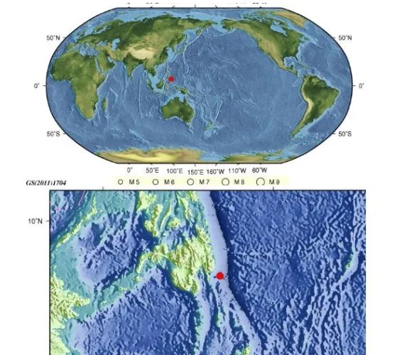菲律宾5.6级地震具体位置在哪里?