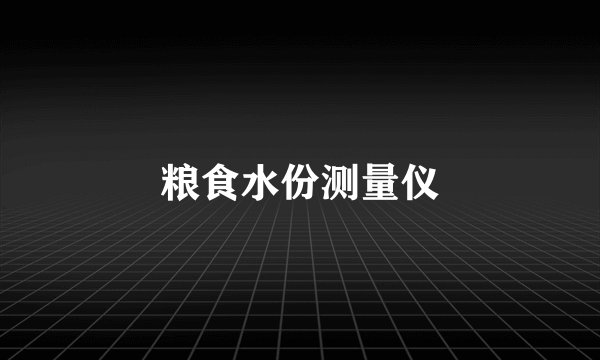 粮食水份测量仪