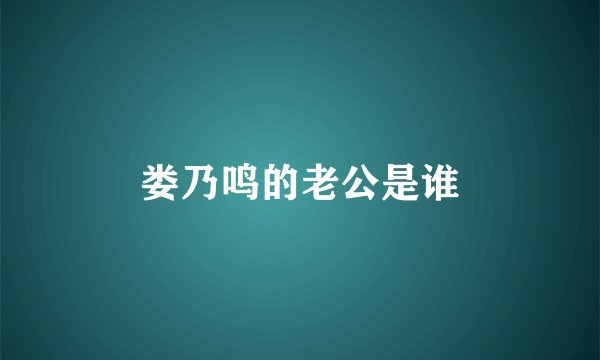 娄乃鸣的老公是谁