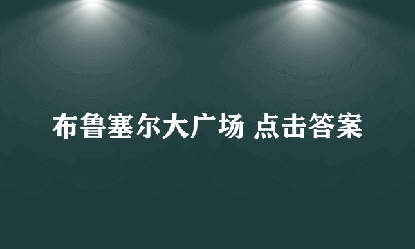 布鲁塞尔大广场 点击答案