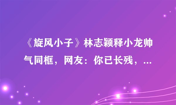 《旋风小子》林志颖释小龙帅气同框，网友：你已长残，他还未老