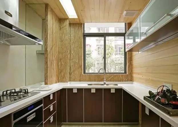 u型橱柜效果图 小户型厨房必备款