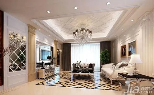 欧式最新客厅吊顶设计效果图大全