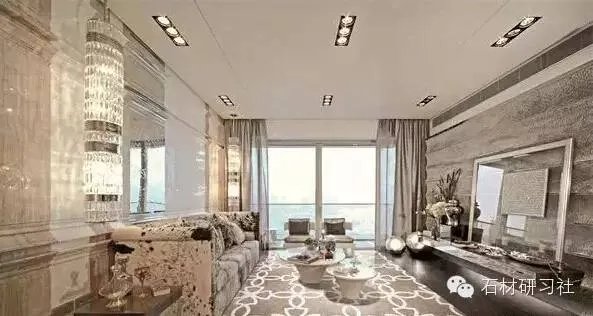 豪华别墅家装大理石装饰运用实景图