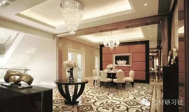 豪华别墅家装大理石装饰运用实景图