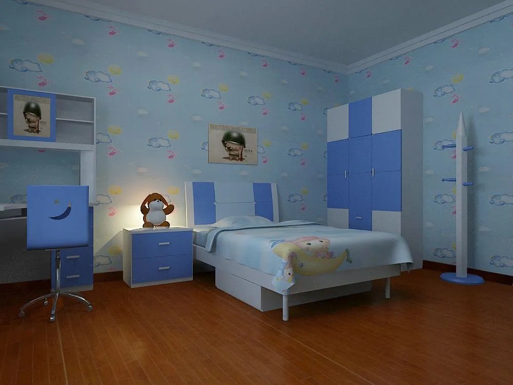 浅蓝色墙面配什么颜色窗帘