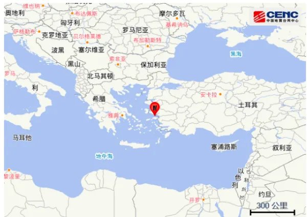 希腊佐泽卡尼索斯群岛什么时候发生6.9级地震？