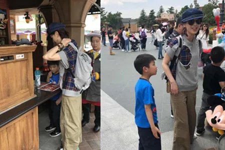 偶遇黄圣依安迪 母子俩同游迪士尼场面很有爱