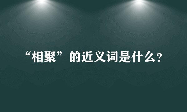 “相聚”的近义词是什么？