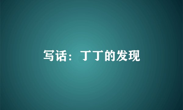 写话：丁丁的发现