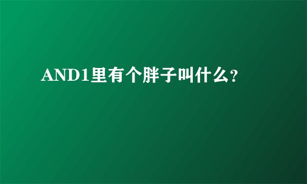 AND1里有个胖子叫什么？