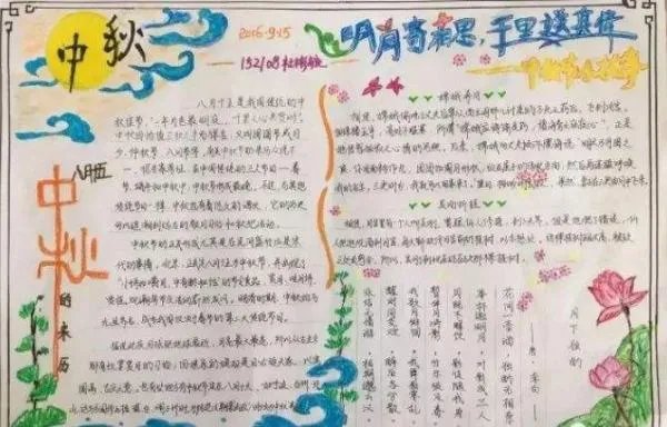 中秋手抄报既简单又好看图片