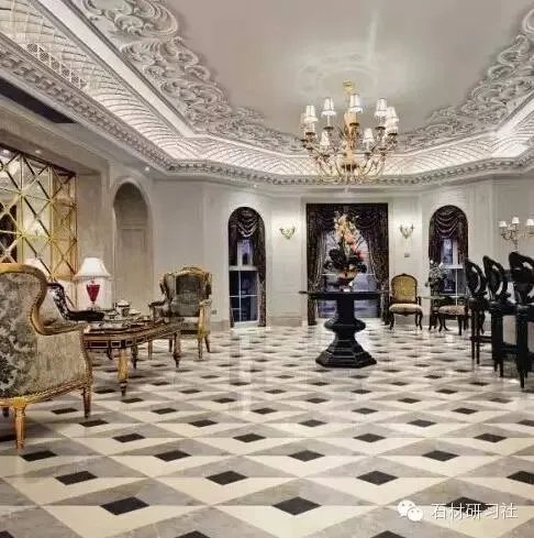 豪华别墅家装大理石装饰运用实景图