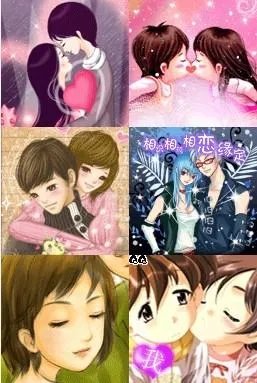 qq卡通情侣头像 不要一对的 要男女一人一个的