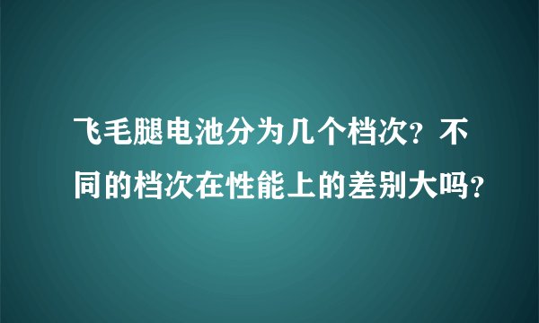 飞毛腿电池分为几个档次？不同的档次在性能上的差别大吗？