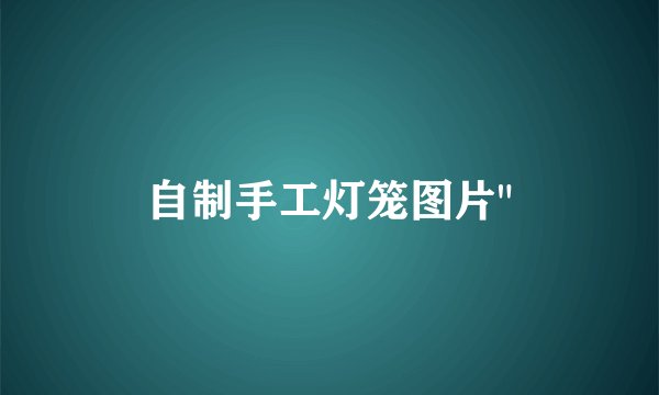 自制手工灯笼图片