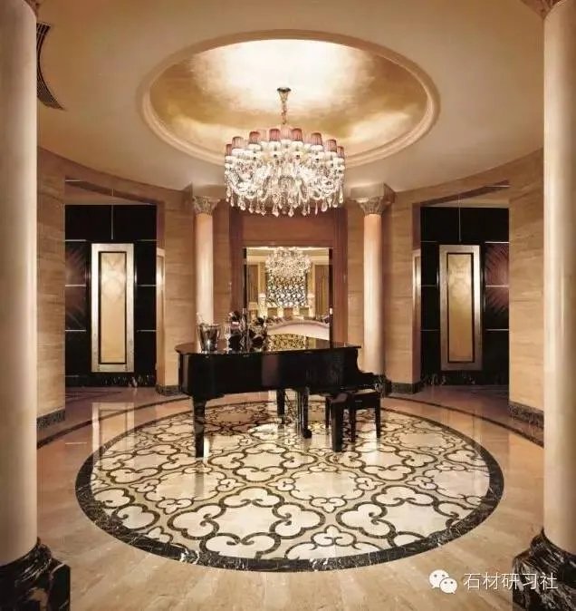 豪华别墅家装大理石装饰运用实景图