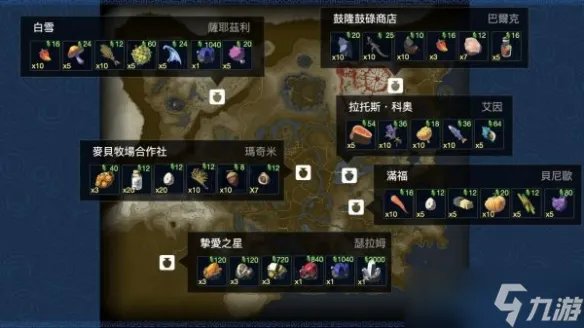 《塞尔达传说荒野之息》驿站行都能够买哪些道具 商店与驿站行商货品一览