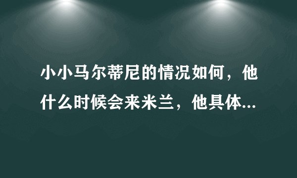 小小马尔蒂尼的情况如何，他什么时候会来米兰，他具体踢什么位置