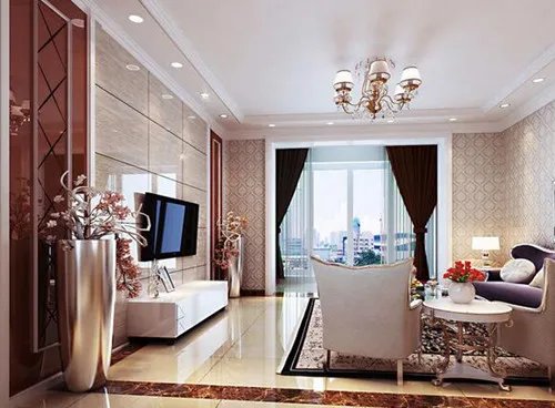 客厅石膏线效果图 简单又好看