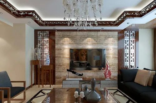 客厅石膏线效果图 简单又好看