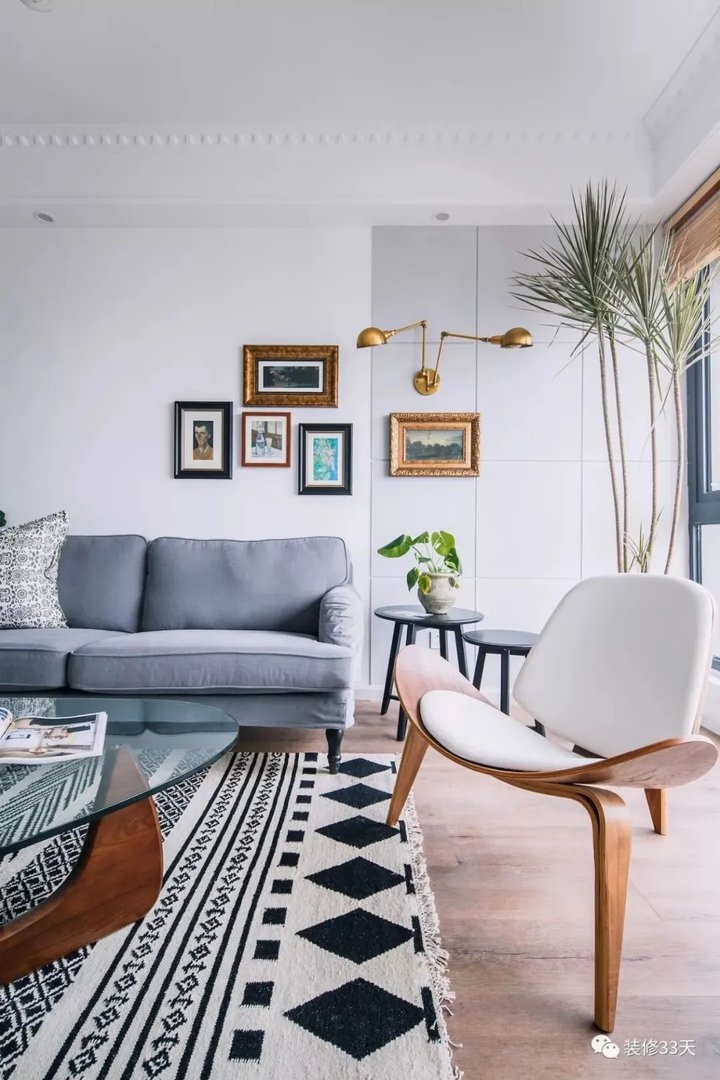 82㎡北欧风格装修效果图，复古时尚两不误~