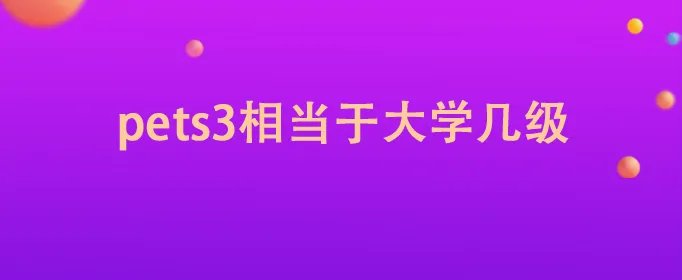 pets3相当于大学几级