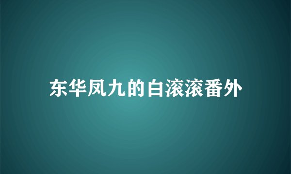 东华凤九的白滚滚番外