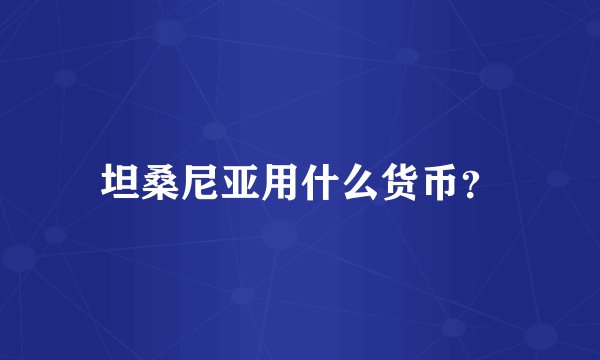 坦桑尼亚用什么货币？