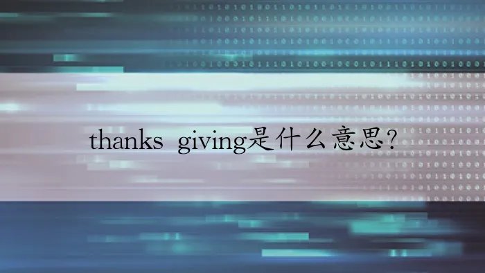 thanks giving是什么意思？