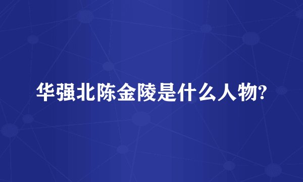 华强北陈金陵是什么人物?