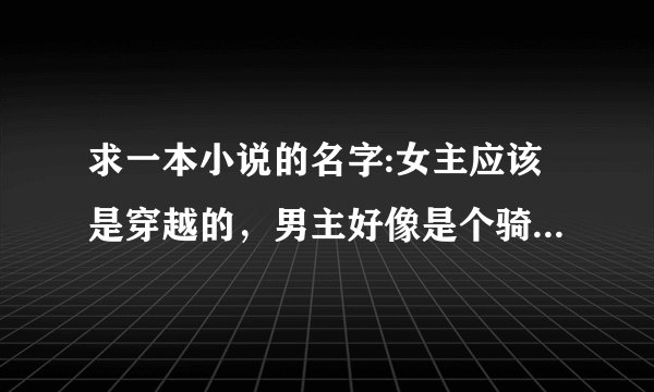 求一本小说的名字:女主应该是穿越的，男主好像是个骑士，有效忠追随的人，应该是个亲王或者将军，而且感？