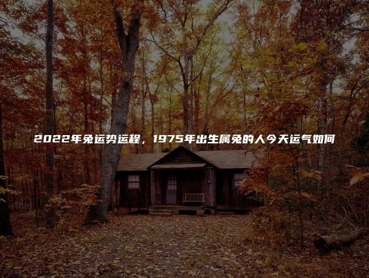 2022年兔运势运程，1975年出生属兔的人今天运气如何