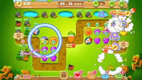 保卫萝卜2攻略：第22关攻略 极地冒险1宝石金萝卜教程